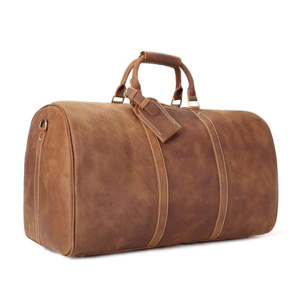 LB™ Handmade Vintage Full Grain Leather Travel Bag – Extra Large Duffle