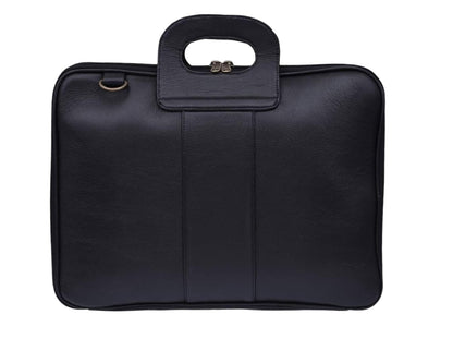 LB™ Genuine Leather Black Laptop Zip Sleeve – Slim & Protective Case